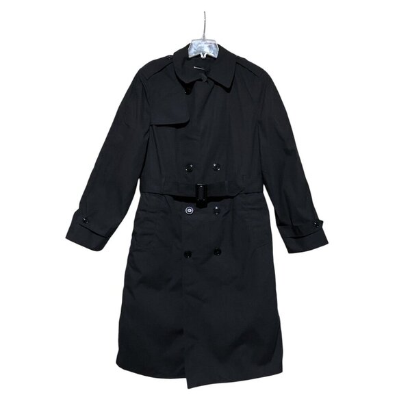 Y2K American Apparel Mens Trench Coat 38L All Weather Removable Padded Lining